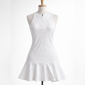 Ralph Lauren White Sleeveless Zip Front Golf Dress Size Large